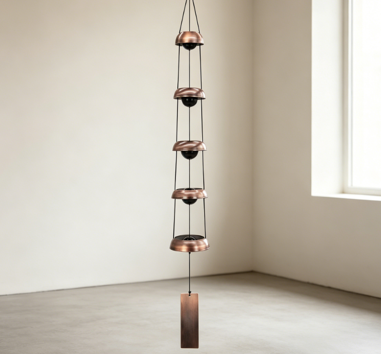 Copper Wind Chimes, Temple Wind Chimes, Feng Shui Wind Chimes, Suitable for Home, Patio, and Outdoor Decoration