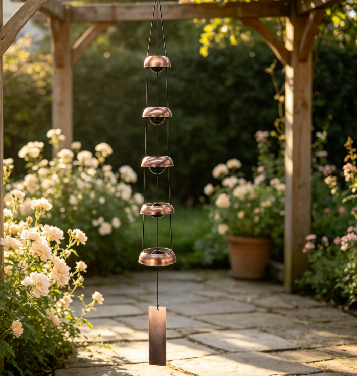 Copper Wind Chimes, Temple Wind Chimes, Feng Shui Wind Chimes, Suitable for Home, Patio, and Outdoor Decoration Image 2