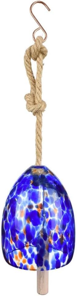 Gift Essential: Blown Glass Bell Wind Chimes (Cobalt Blue), 5 5 inch Image 2