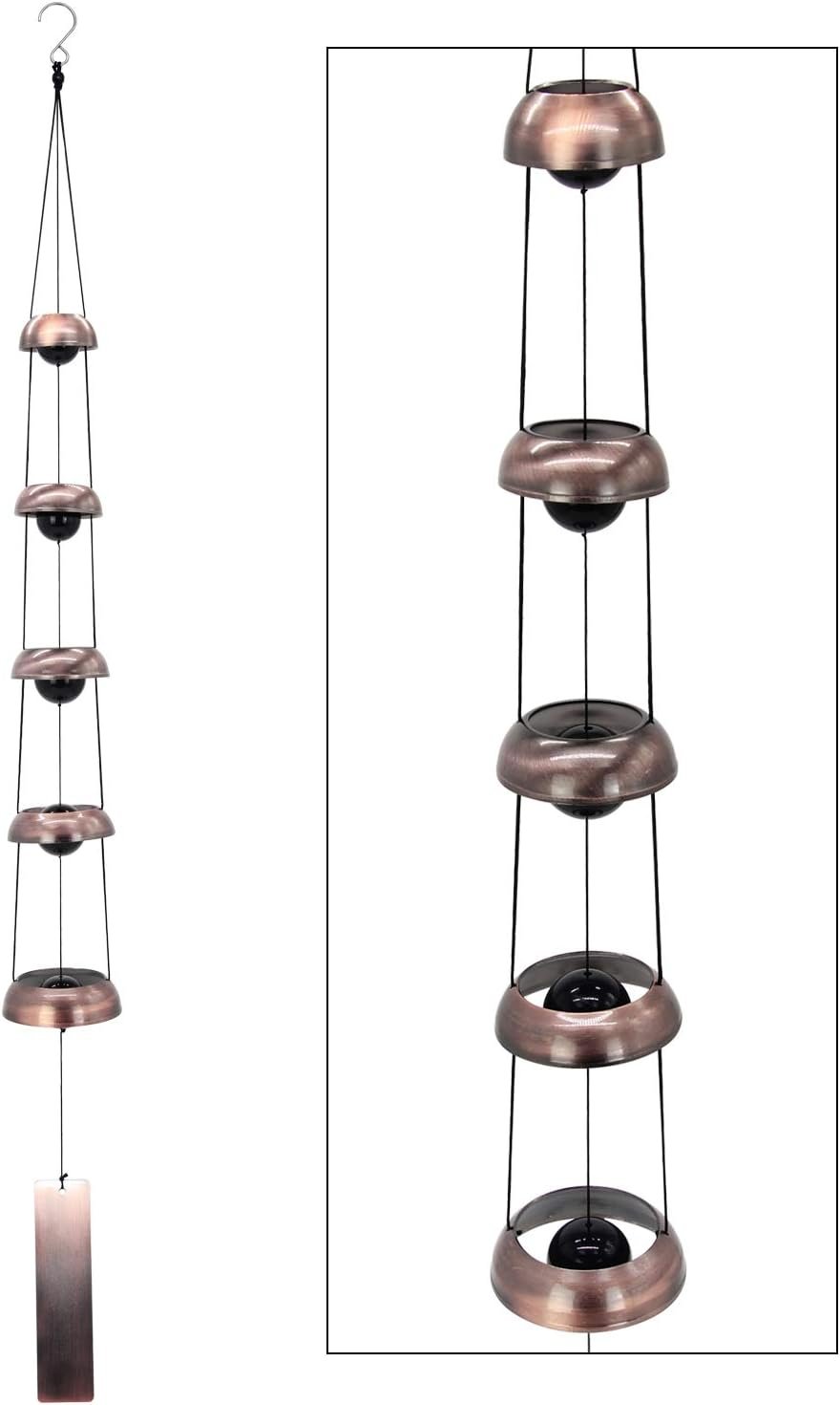 Copper Wind Chimes, Temple Wind Chimes, Feng Shui Wind Chimes, Suitable for Home, Patio, and Outdoor Decoration