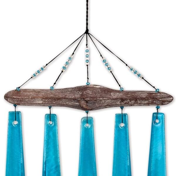 Sunset Vision Design Studio: Sea Breeze Glass Wind Chimes, Turquoise