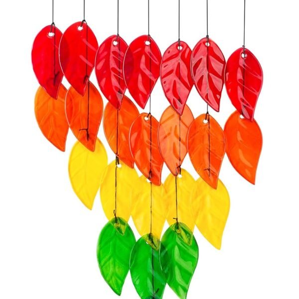 Glass Wind Chimes, Outdoor Wind Chimes, Colored Wind Chimes, 28 inch Garden Wind Chimes, Suitable for Family Terraces, Housewarming Gifts, Suitable for Both Men and Women
