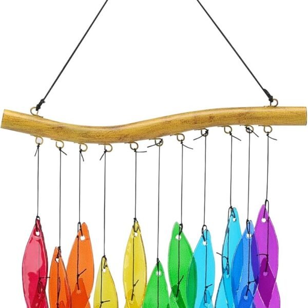 Stained Glass Wind Chime, 20 inch, Patio and Home Garden Decoration