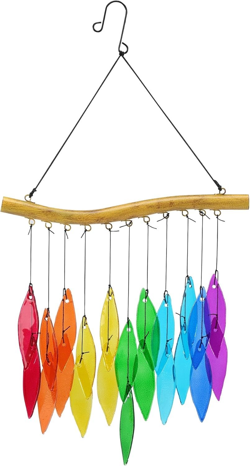 Stained Glass Wind Chime, 20 inch, Patio and Home Garden Decoration