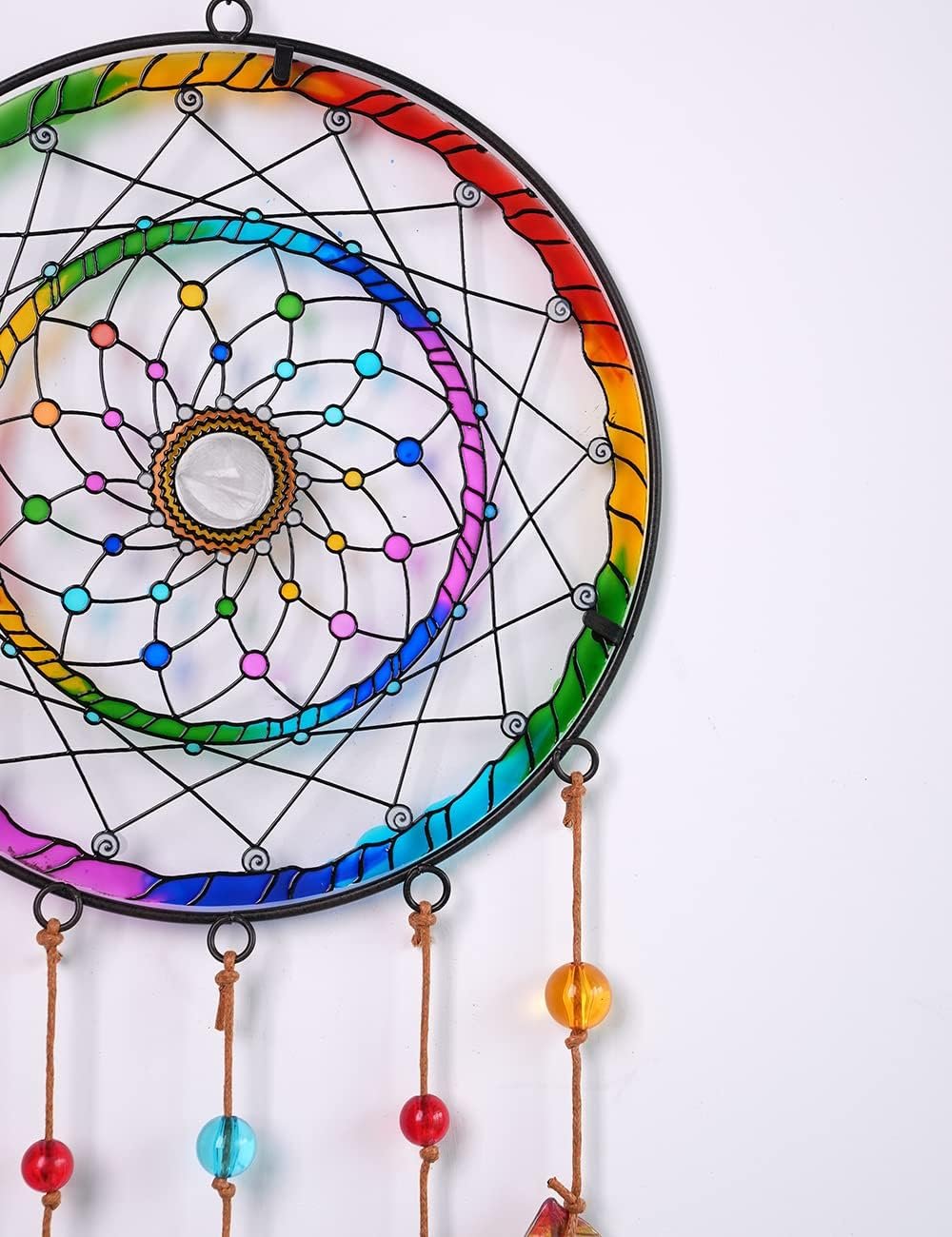 Metal arrow wind chime, sandblasted glass decorative wall decoration, souvenir gift, suitable for indoor and outdoor gift for mom, 21 7 inches Image 2
